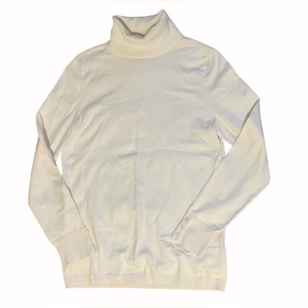 Talbots Turtleneck Women’s Medium Cream‎ Classic